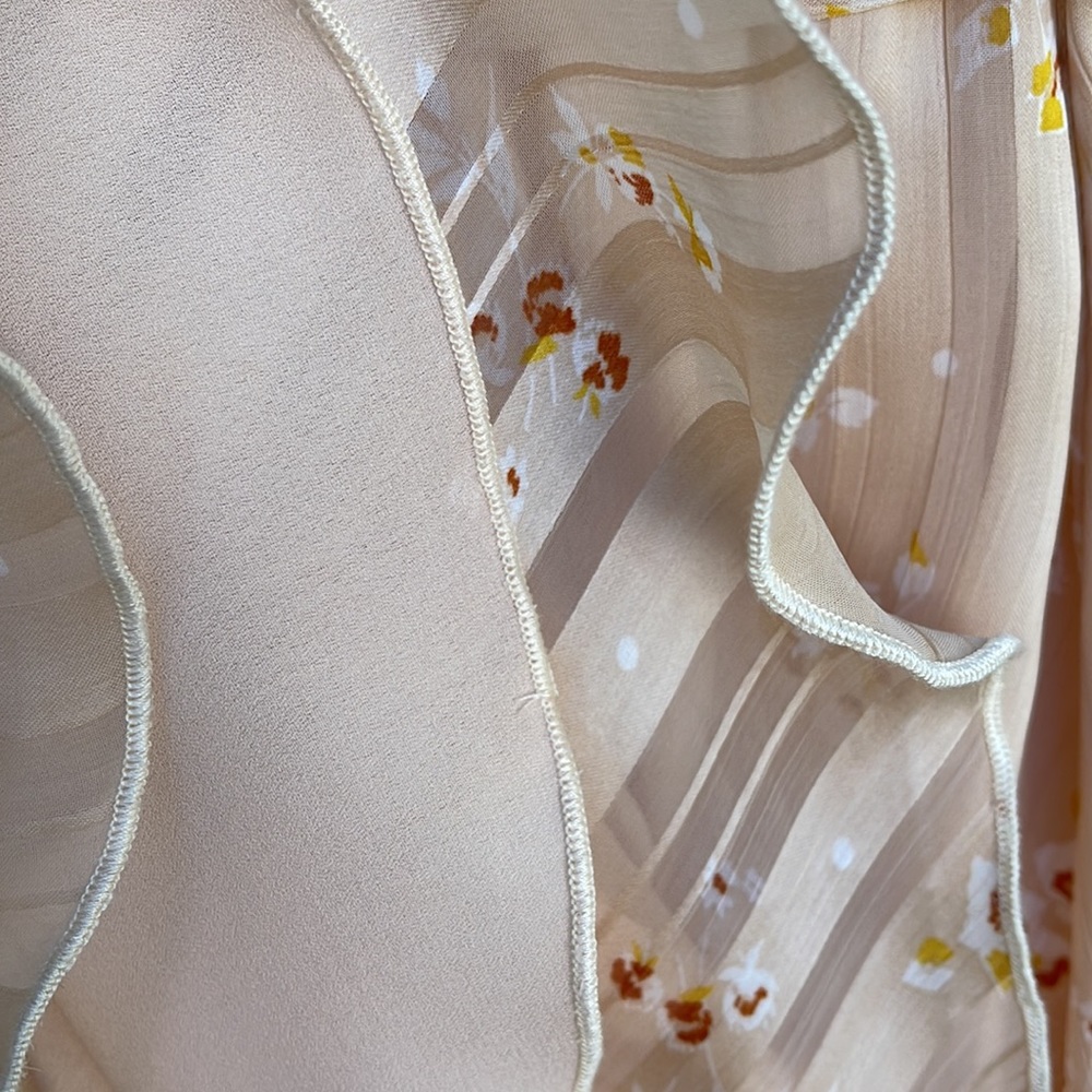 🌺 WAYF; Beautiful Mini Peach Floral Sleeveless Dress in Misses Sz. Extra Small! - Picture 12 of 12
